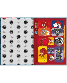 imagem de detalhe produto Caderno Brochura Capa Dura 1/4 Sonic DC 80 Folhas