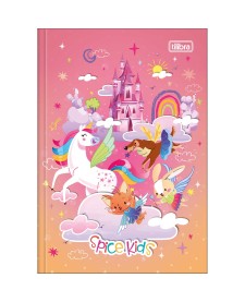 imagem principal do produto Caderno Brochura Capa Dura 1/4 Spice Kids Feminino 80 Folhas