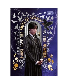 imagem principal do produto Caderno Brochura Capa Dura 1/4 Wandinha 80 Folhas