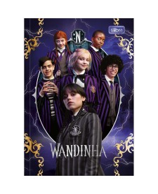 imagem principal do produto Caderno Brochura Capa Dura 1/4 Wandinha 80 Folhas