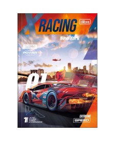 imagem principal do produto Caderno Brochura Capa Dura 1/4 X-Racing 80 Folhas
