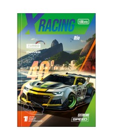 imagem principal do produto Caderno Brochura Capa Dura 1/4 X-Racing 80 Folhas