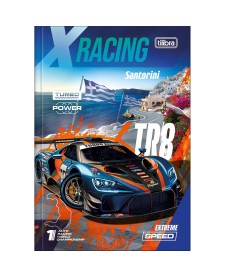 imagem principal do produto Caderno Brochura Capa Dura 1/4 X-Racing 80 Folhas