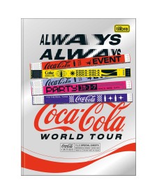 imagem principal do produto Caderno Brochura Capa Dura Colegial Coca-Cola 80 Folhas