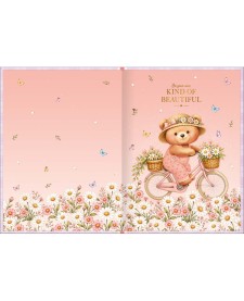 imagem de detalhe produto Caderno Brochura Capa Dura Colegial Love Bears 80 Folhas