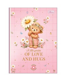 imagem principal do produto Caderno Brochura Capa Dura Colegial Love Bears 80 Folhas