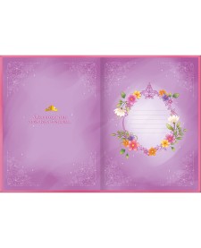 imagem de detalhe produto Caderno Brochura Capa Dura Colegial Princesas 80 Folhas
