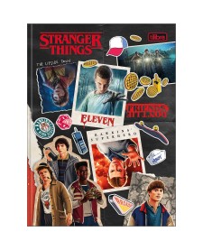 imagem principal do produto Caderno Brochura Capa Dura Colegial Stranger Things 160 Folhas