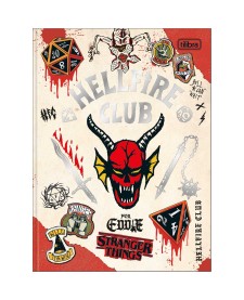 imagem principal do produto Caderno Brochura Capa Dura Colegial Stranger Things 160 Folhas