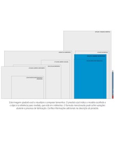 imagem de detalhe produto Caderno Brochura Capa Dura Universitário D+ Azul 48 Folhas