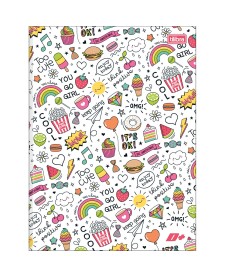 imagem principal do produto Caderno Brochura Capa Dura Universitário D+ Feminino 48 Folhas