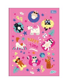 imagem principal do produto Caderno Brochura Capa Dura Universitário D+ Feminino 96 Folhas