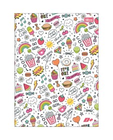 imagem principal do produto Caderno Brochura Capa Dura Universitário D+ Feminino 96 Folhas