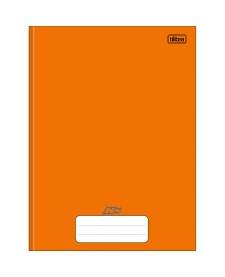 imagem principal do produto Caderno Brochura Capa Dura Universitário D+ Laranja 96 Folhas