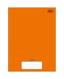 imagem principal do produto Caderno Brochura Capa Dura Universitário D+ Laranja 96 Folhas
