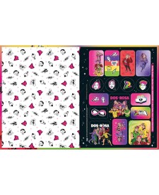 imagem de detalhe produto Caderno Brochura Capa Dura Universitário Dos Rosa 80 Folhas