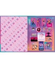 imagem de detalhe produto Caderno Brochura Capa Dura Universitário Guerreiras do K-Pop 48 Folhas