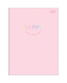 imagem principal do produto Caderno Brochura Capa Dura Universitário Happy 80 Folhas