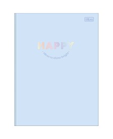 imagem principal do produto Caderno Brochura Capa Dura Universitário Happy 80 Folhas