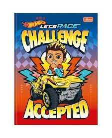 imagem principal do produto Caderno Brochura Capa Dura Universitário Hot Wheels Let's Race 80 Folhas