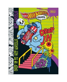 imagem principal do produto Caderno Brochura Capa Dura Universitário Hot Wheels Skate 80 Folhas