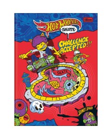 imagem principal do produto Caderno Brochura Capa Dura Universitário Hot Wheels Skate 80 Folhas