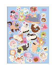 imagem principal do produto Caderno Brochura Capa Dura Universitário Hug Me 80 Folhas