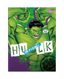 imagem principal do produto Caderno Brochura Capa Dura Universitário Hulk 80 Folhas