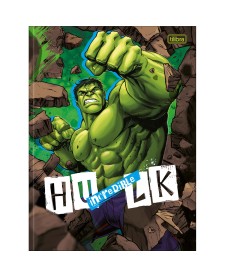 imagem principal do produto Caderno Brochura Capa Dura Universitário Hulk 80 Folhas