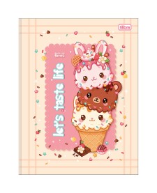 imagem principal do produto Caderno Brochura Capa Dura Universitário Ice Cute 80 Folhas