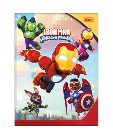 imagem principal do produto Caderno Brochura Capa Dura Universitário Iron Man 80 Folhas