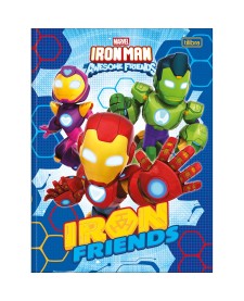 imagem principal do produto Caderno Brochura Capa Dura Universitário Iron Man 80 Folhas