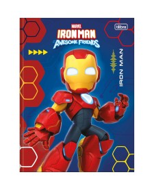 imagem principal do produto Caderno Brochura Capa Dura Universitário Iron Man 80 Folhas