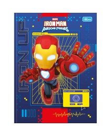 imagem principal do produto Caderno Brochura Capa Dura Universitário Iron Man 80 Folhas