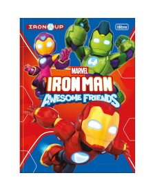 imagem principal do produto Caderno Brochura Capa Dura Universitário Iron Man 80 Folhas