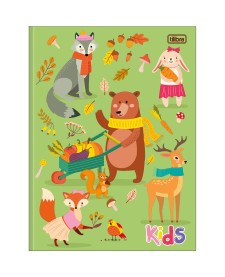 imagem principal do produto Caderno Brochura Capa Dura Universitário Kids Feminino 48 Folhas