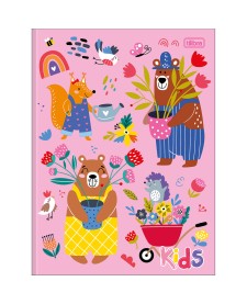 imagem principal do produto Caderno Brochura Capa Dura Universitário Kids Feminino 96 Folhas
