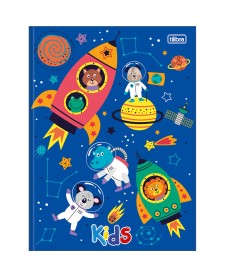 imagem principal do produto Caderno Brochura Capa Dura Universitário Kids Masculino 96 Folhas
