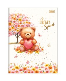 imagem principal do produto Caderno Brochura Capa Dura Universitário Love Bears 80 Folhas