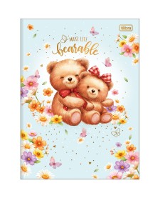 imagem principal do produto Caderno Brochura Capa Dura Universitário Love Bears 80 Folhas