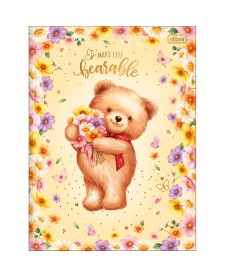 imagem principal do produto Caderno Brochura Capa Dura Universitário Love Bears 80 Folhas