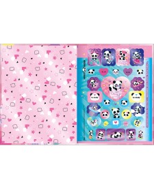 imagem de detalhe produto Caderno Brochura Capa Dura Universitário Lovely Friend 80 Folhas