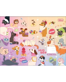 imagem principal do produto Caderno Brochura Capa Dura Universitário Meia Pauta Ao Alto Hug Me 40 Folhas