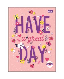 imagem principal do produto Caderno Brochura Capa Dura Universitário Pepper Feminino 80 Folhas