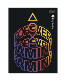 imagem principal do produto Caderno Brochura Capa Dura Universitário PlayStation 80 Folhas
