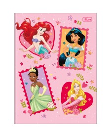 imagem principal do produto Caderno Brochura Capa Dura Universitário Princesas 48 Folhas
