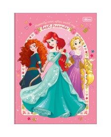 imagem principal do produto Caderno Brochura Capa Dura Universitário Princesas 48 Folhas