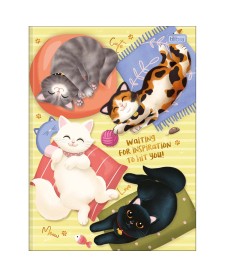 imagem principal do produto Caderno Brochura Capa Dura Universitário Purrfect Cats 80 Folhas