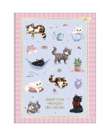 imagem principal do produto Caderno Brochura Capa Dura Universitário Purrfect Cats 80 Folhas
