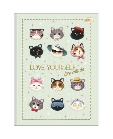 imagem principal do produto Caderno Brochura Capa Dura Universitário Purrfect Cats 80 Folhas